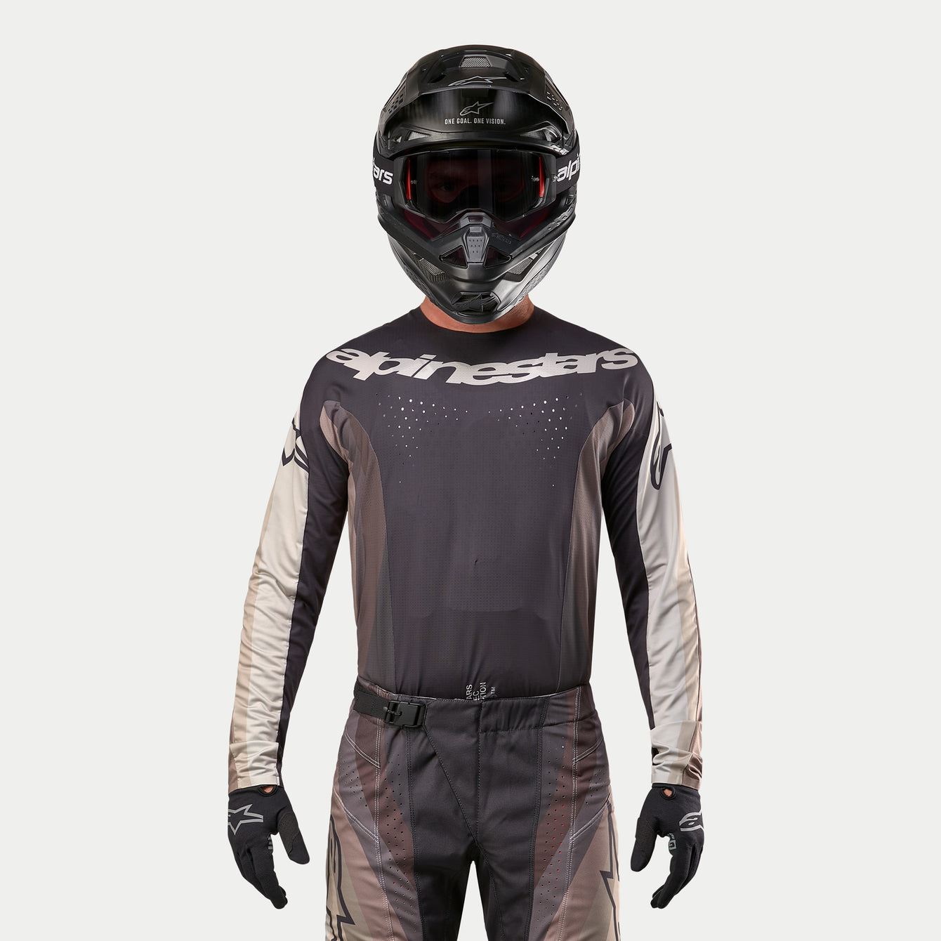 Alpinestars 2024 Techstar Pneuma Motocross Jersey Dark Sand Iron Dust Grey